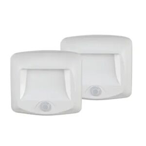2pk. New Mr Beams MB532 Night-Lights White LED Motion 20 Lumen Stairway Lights